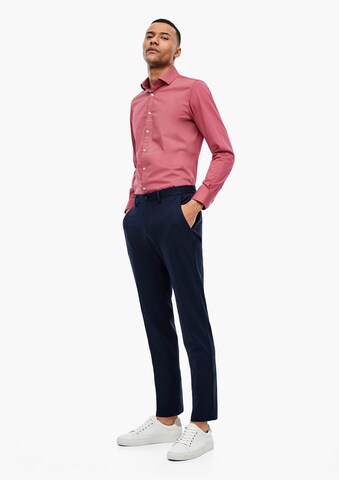 Coupe slim Pantalon chino s.Oliver BLACK LABEL en bleu