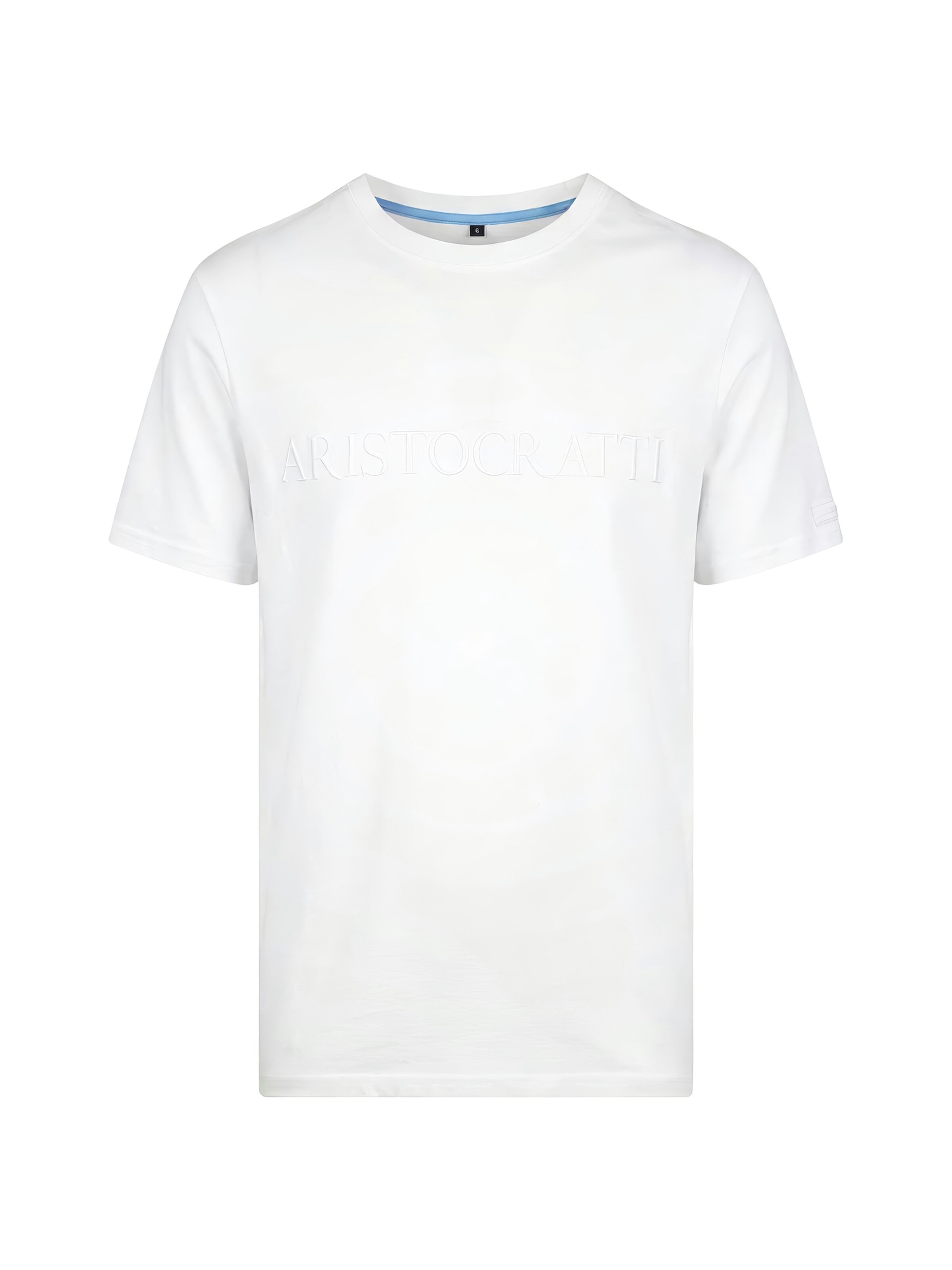 ARISTOCRATTI Shirt 'SIGNATURE White – Premium T-Shirt Made from Signature Cotton'‌‌‌‌‌‌ in Weiß: Vorderseite