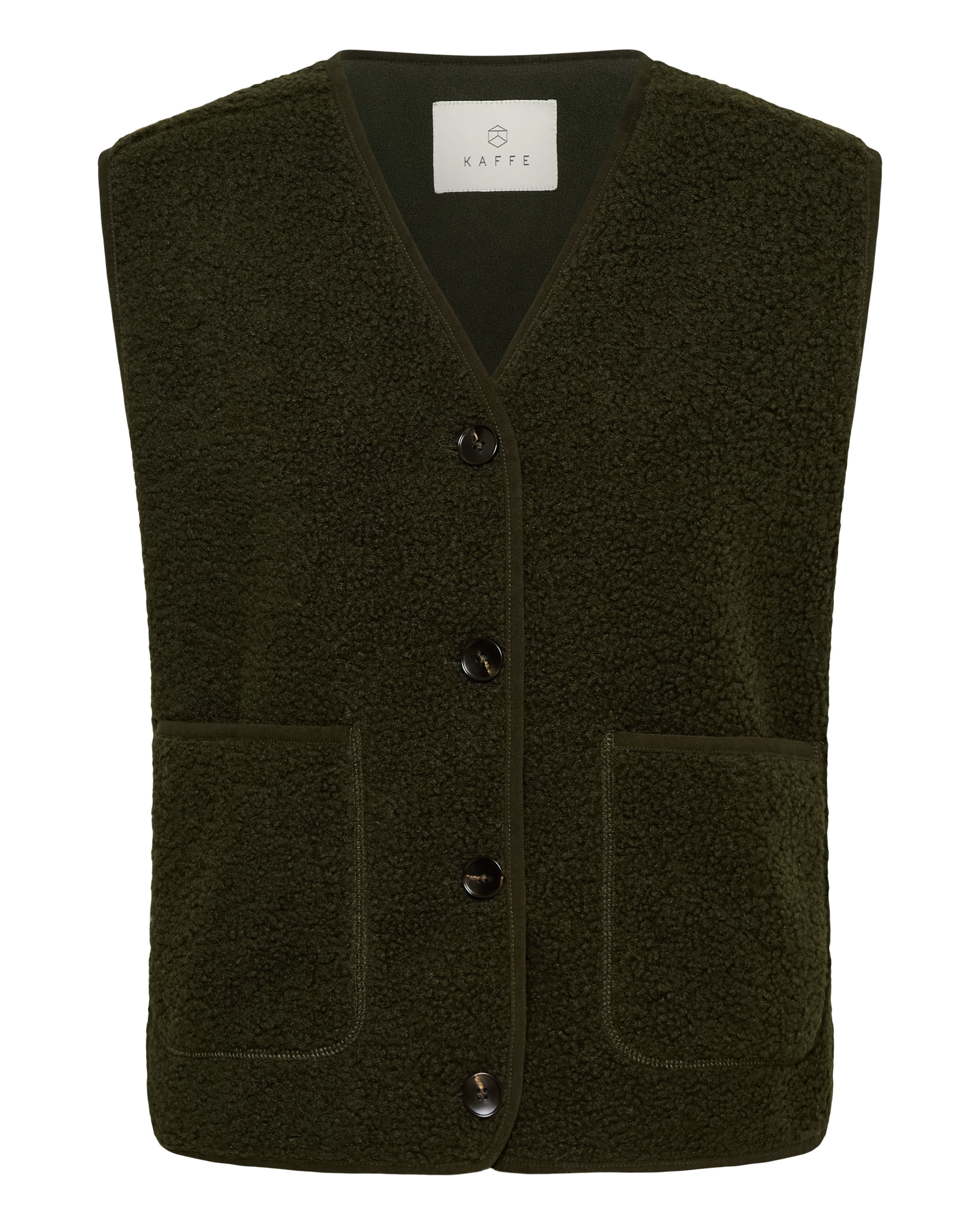 Kaffe - Chaleco en verde: frente