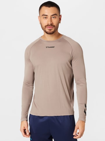 Hummel Performance Shirt in Brown: front