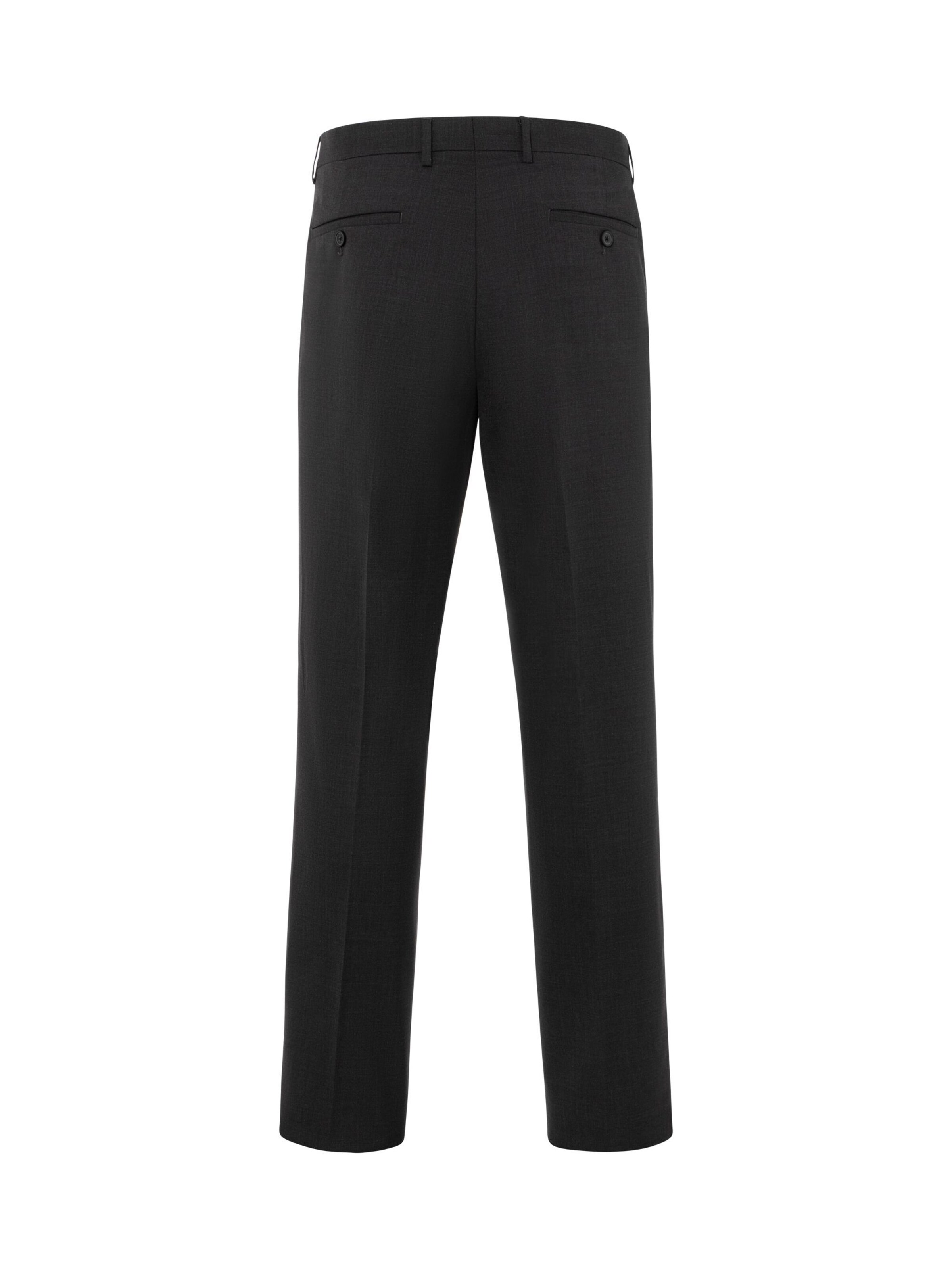 Thomas Goodwin Slimfit Bügelfaltenhose in Schwarz