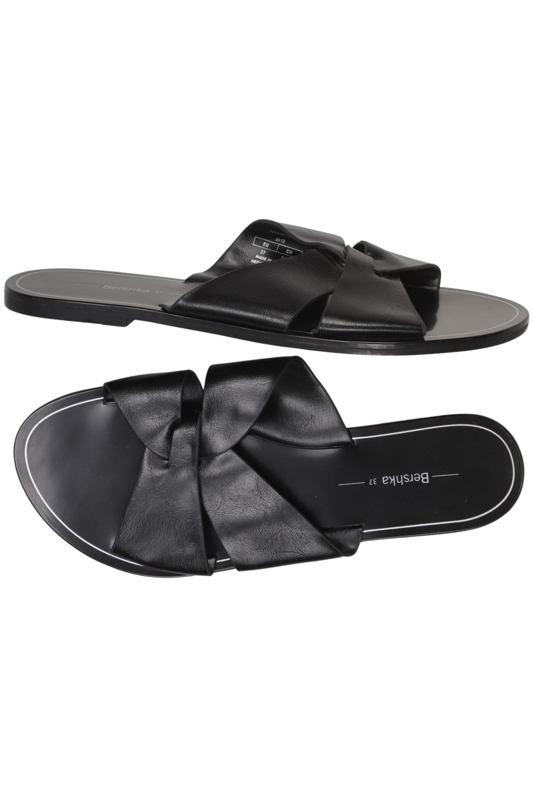 Bershka Sandalen 37 in Schwarz: Vorderseite