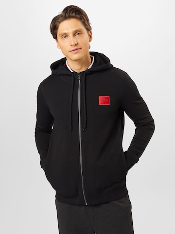 HUGO Red Sweatjacke 'Daple' in Schwarz: predná strana