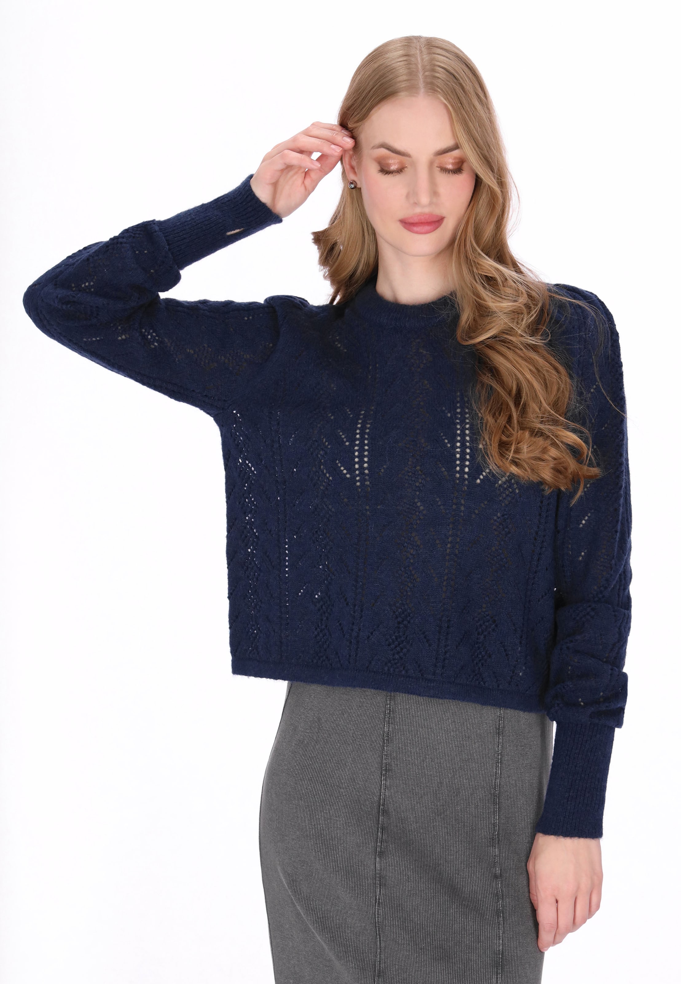 DreiMaster Vintage Pullover in Blau: Vorderseite