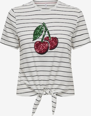 Tricou 'ONLKITA' de la ONLY pe alb: față