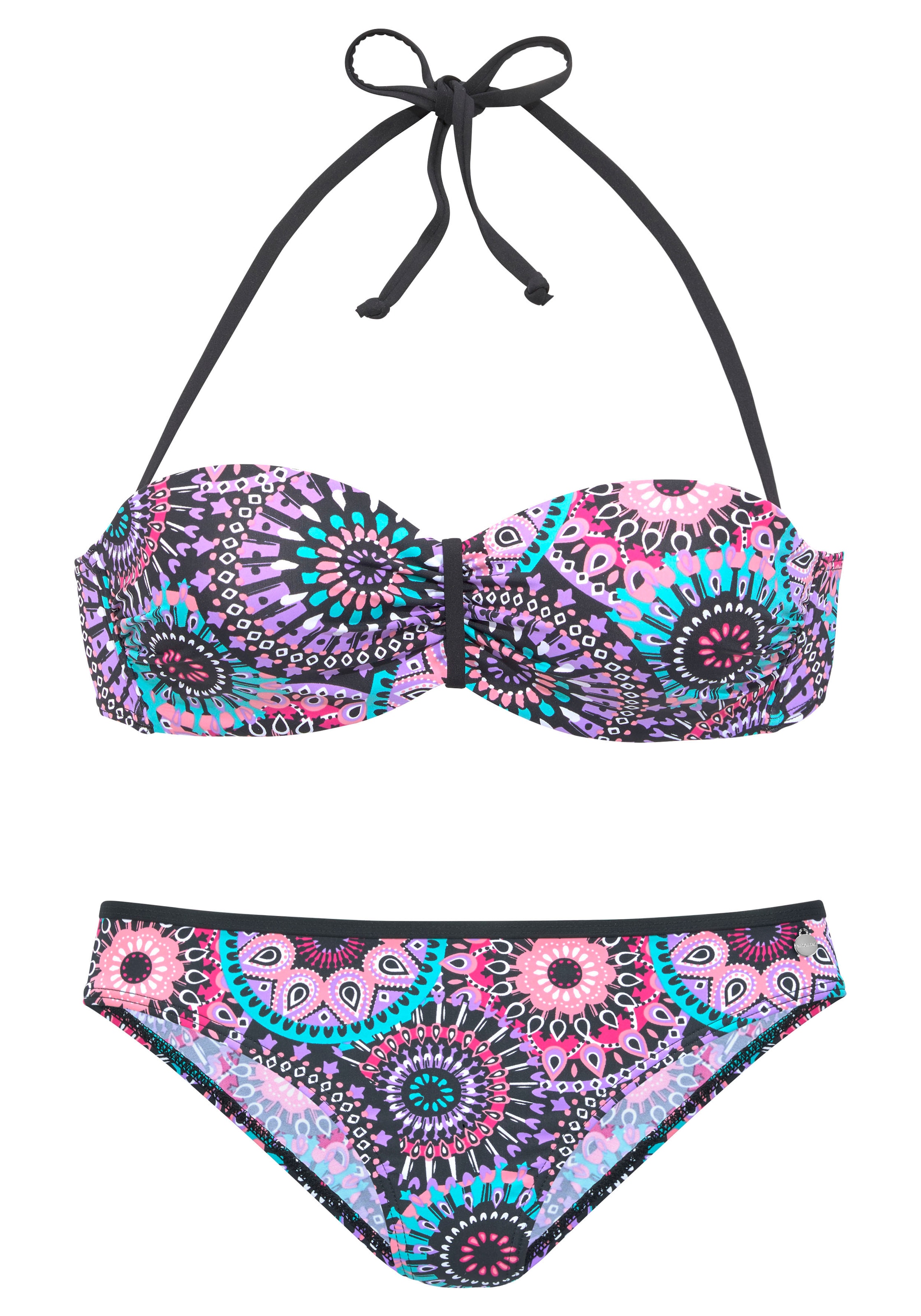 LASCANA Bandeau Bikini in Mixed colors: front