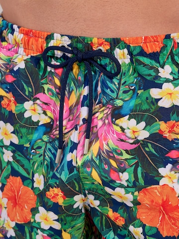 HOM Swimming shorts ' Beach Boxer Peacock ' in Mixed colours