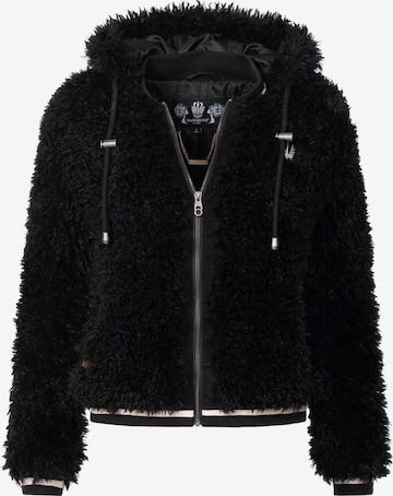 MARIKOO Between-Season Jacket 'Puderzuckerwölkchen' in Black: front