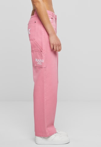 Karl Kani Loose fit Cargo Jeans in Pink