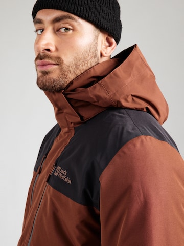 JACK WOLFSKIN Μπουφάν πεζοπορίας 'JASPER' σε καφέ