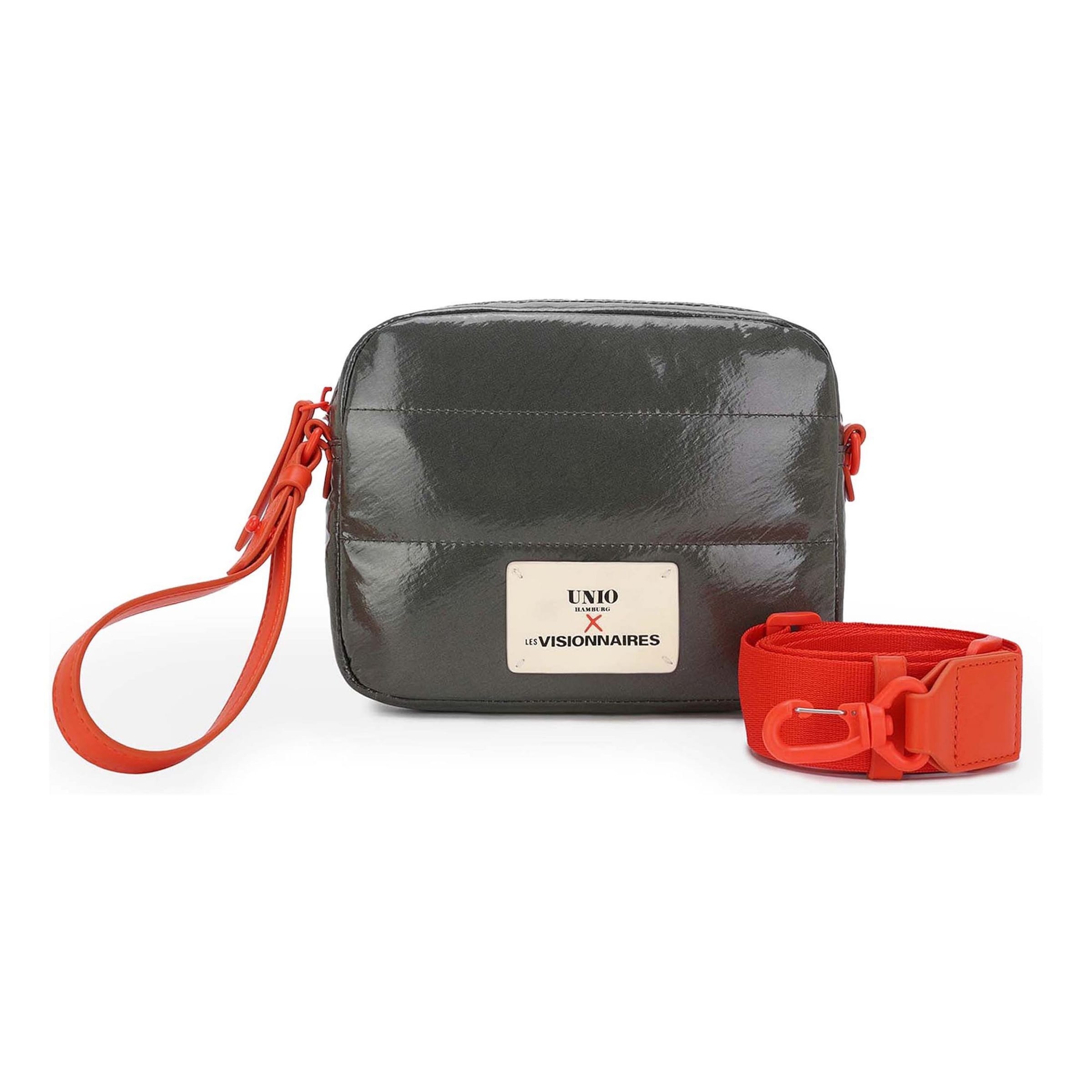 Les Visionnaires Crossbody bag 'Unio Paris' in Grey: front
