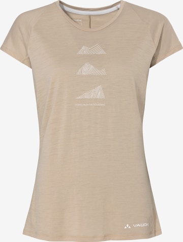 VAUDE Functioneel shirt 'Tekoa' in Beige: voorkant