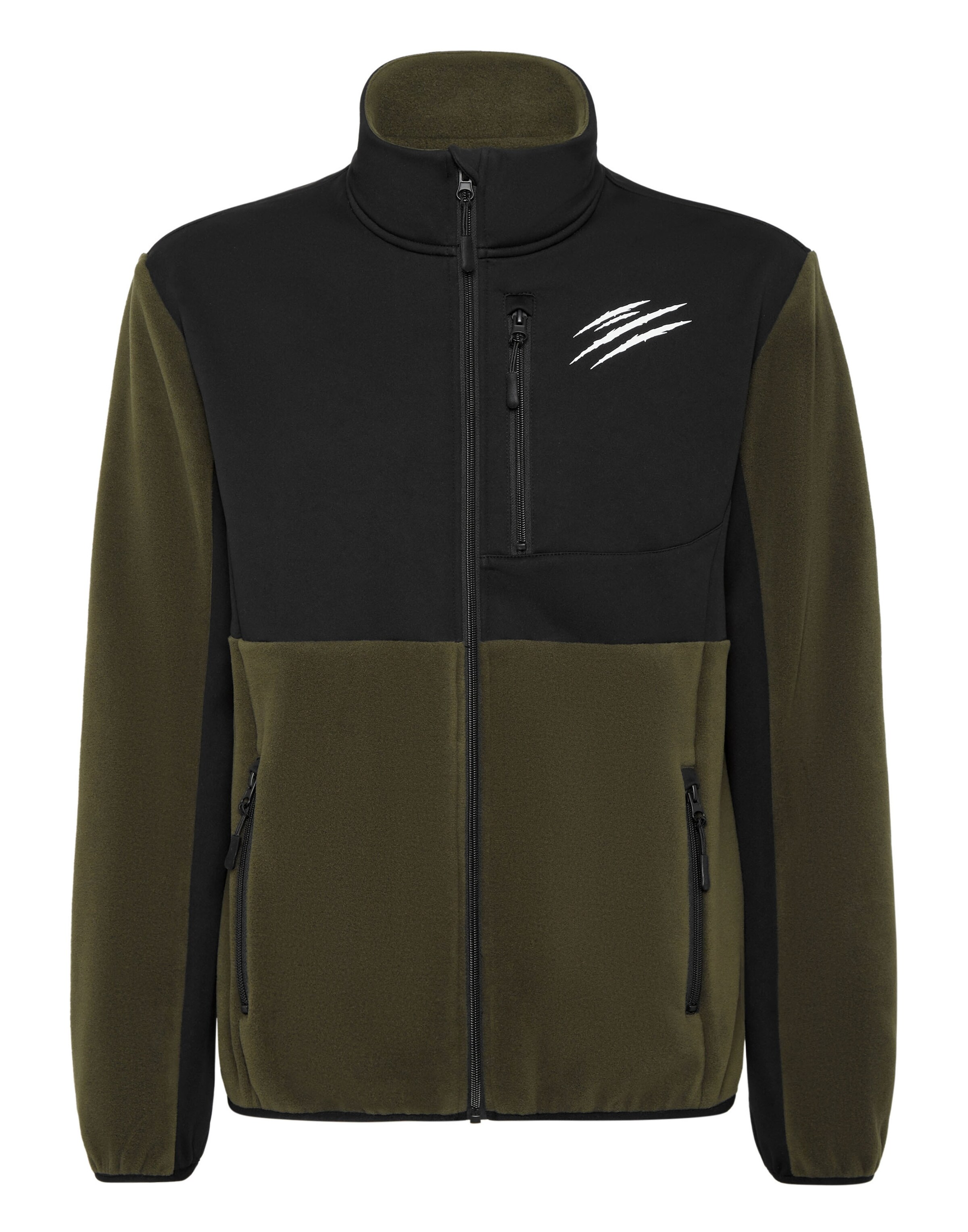 Plein Sport - Casaco de velo em verde: frente