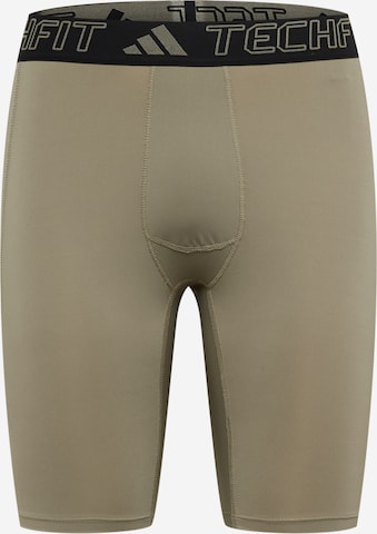 ADIDAS PERFORMANCE - Pantalón deportivo 'Techfit ' en beige: frente