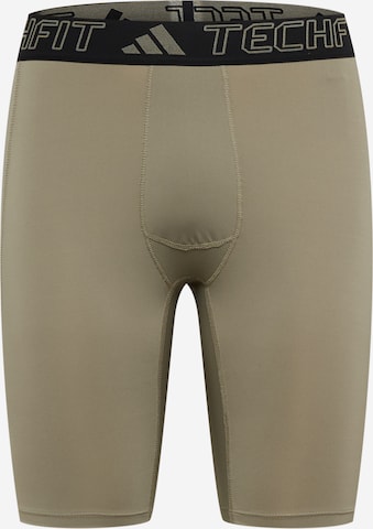 ADIDAS PERFORMANCE Sportbroek 'Techfit ' in Beige: voorkant