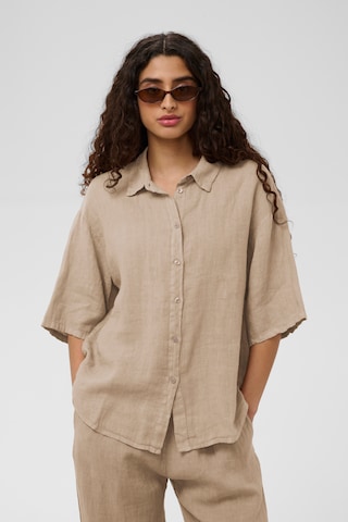 SOAKED IN LUXURY Shirt 'Auran Aria' in Beige: Vorderseite