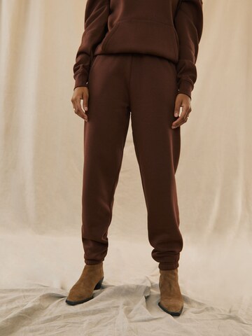 Loosefit Pantalon 'Dillen' Kendall for ABOUT YOU en marron : devant