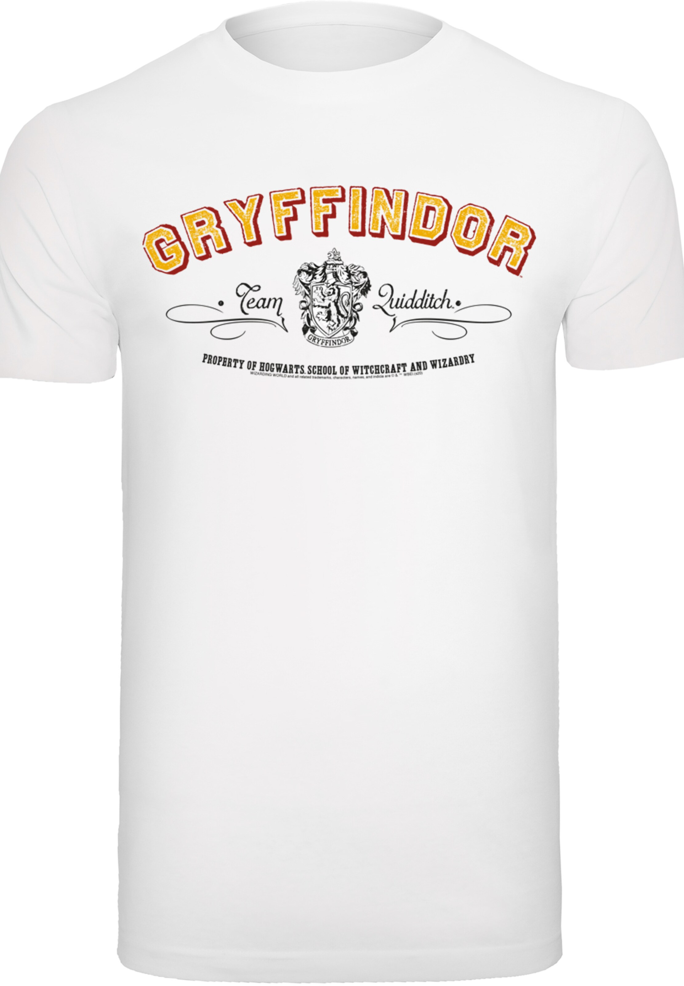 F4NT4STIC Shirt 'Harry Potter Gryffindor Team Quidditch' in White: front