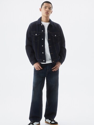 Pull&Bear Wide leg Jeans i blå