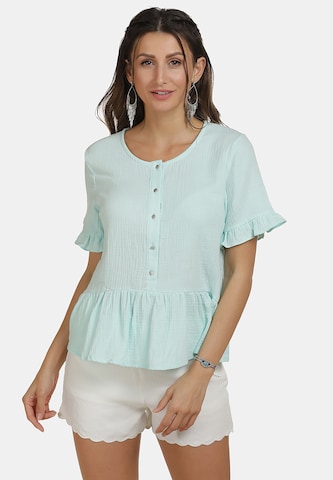 IZIA Blouse in Blauw: voorkant