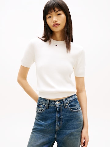 Pull-over 'ESSENTIAL' Tommy Jeans en blanc : devant