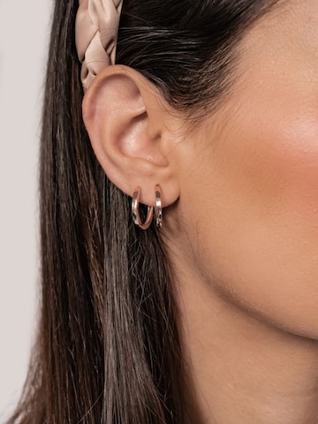 Boucles d'oreilles 'Large Band' Hey Happiness en or : devant