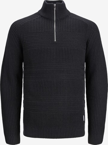 JACK & JONES Sweter 'DAVIS' w kolorze czarny: przód