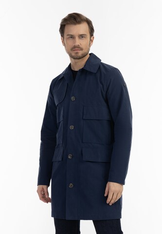 DreiMaster Vintage Between-Seasons Coat in Blue: front