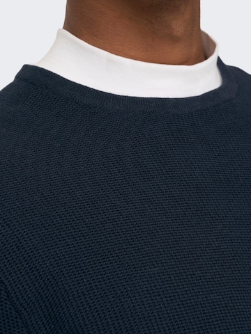 Only & Sons Sweater 'Niko' in Blue