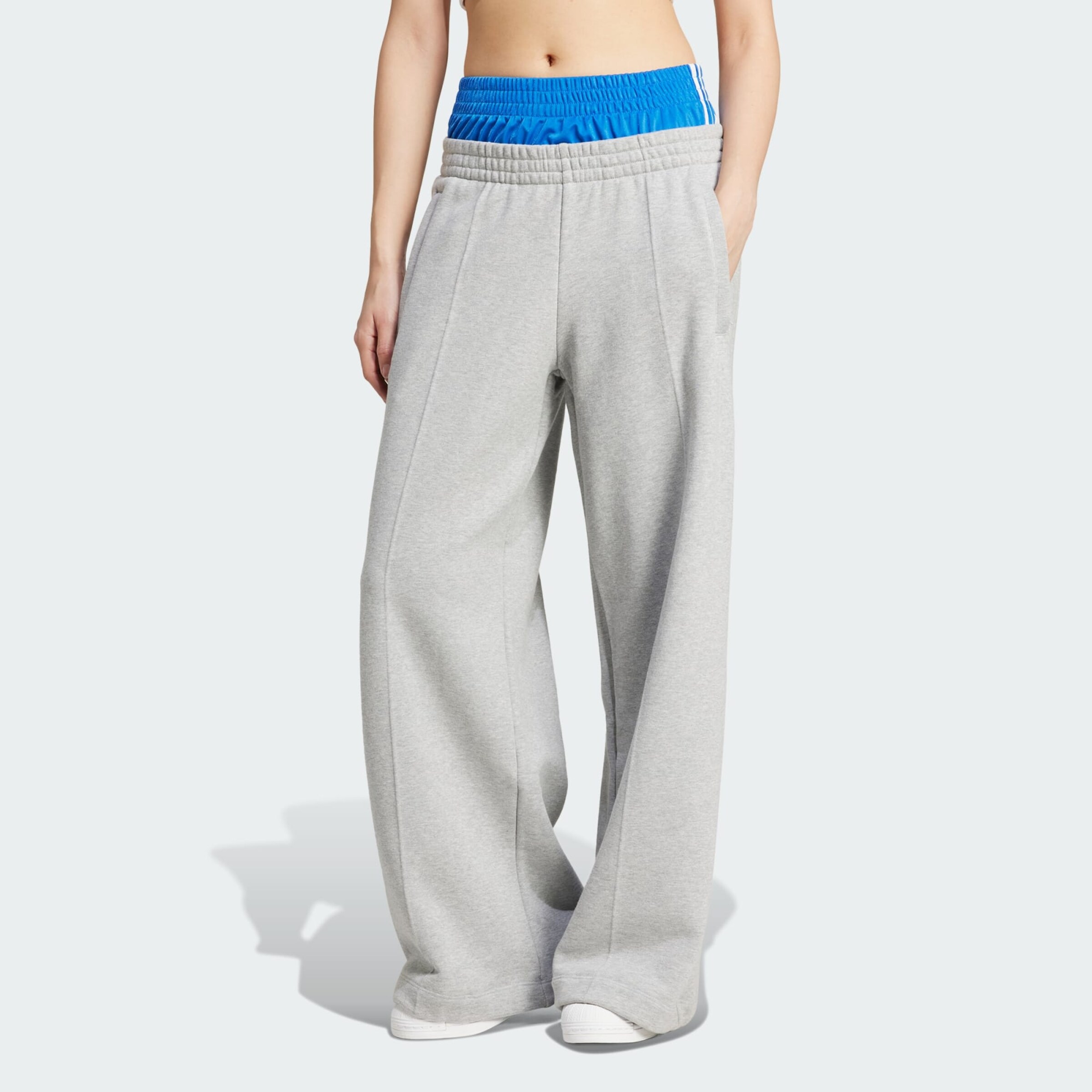 ADIDAS ORIGINALS Wide leg Pants 'Kseniaschnaider' in Light ADIDAS ORIGINALS Wide leg Pants 'Kseniaschnaider' in Light