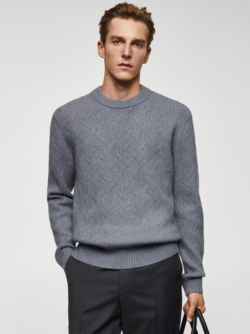 MANGO MAN Pullover 'Carbonel' in Blau: predná strana