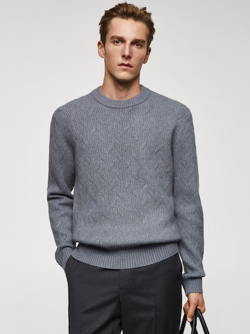 MANGO MAN Sweater 'Carbonel' in Blue: front