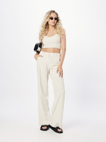 NLY by Nelly Wide leg Trousers in Beige