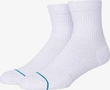 Stance Athletic Socks 'Icon Quarter' in White