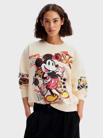 Desigual Sweatshirt in Beige: front