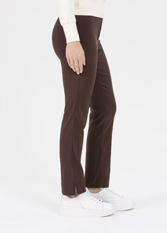 STEHMANN Slim fit Pants 'Ina' in Brown