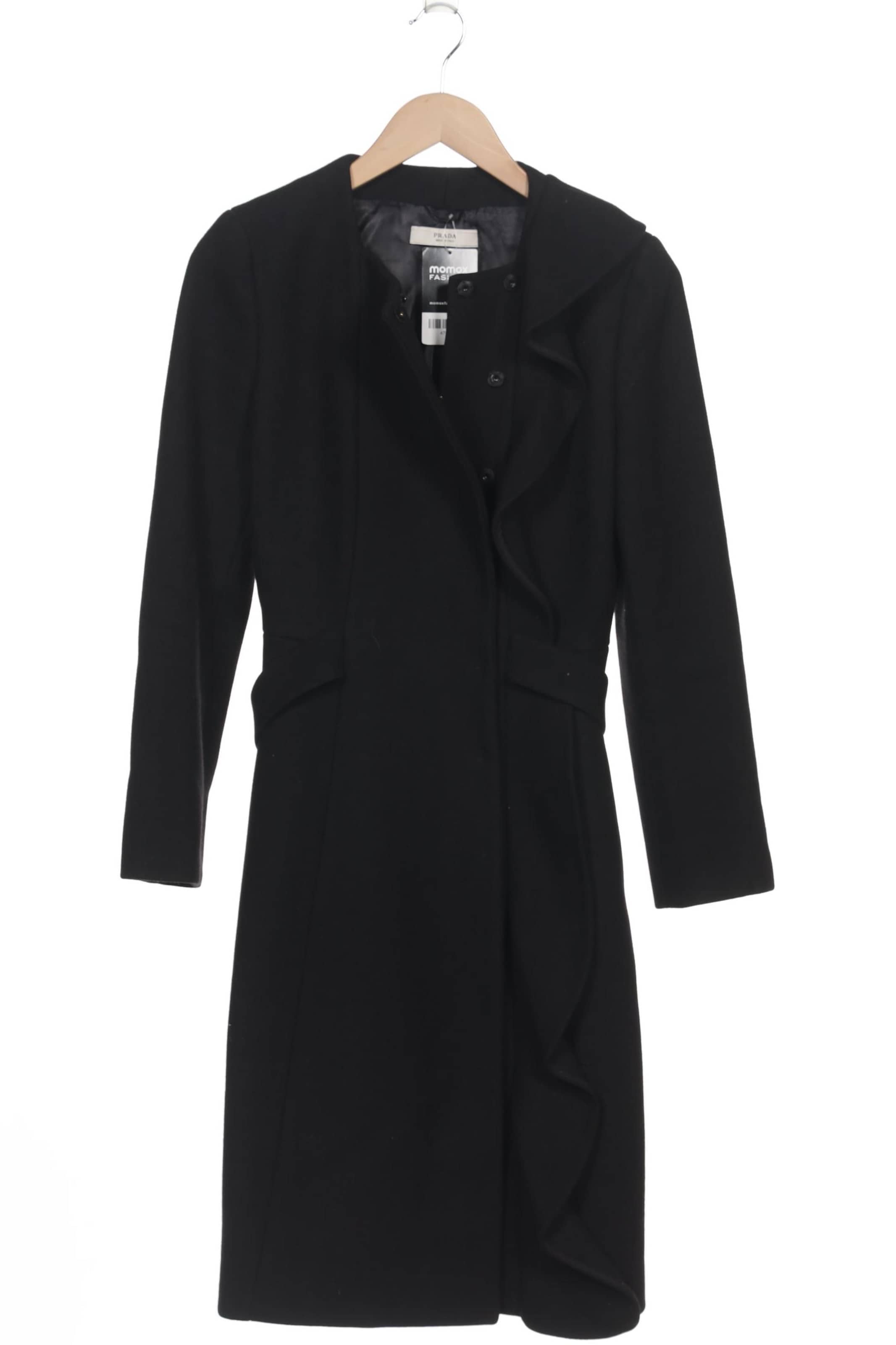 PRADA Mantel XS in Schwarz: Vorderseite