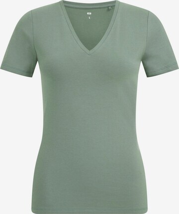 T-shirt WE Fashion en vert : devant