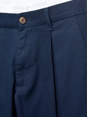 Pull&Bear Wide Leg Bukser med lægfolder i blå
