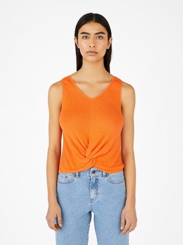 OBJECT Knitted Top 'Yori' in Orange: front