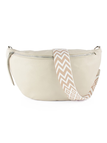 lePelou - Riñonera 'PELLEGRINA' en beige: frente