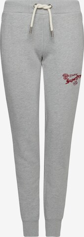 Superdry Tapered Pants in Grey: front