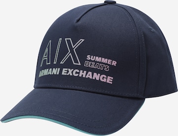 Cappello da baseball di ARMANI EXCHANGE in blu: frontale