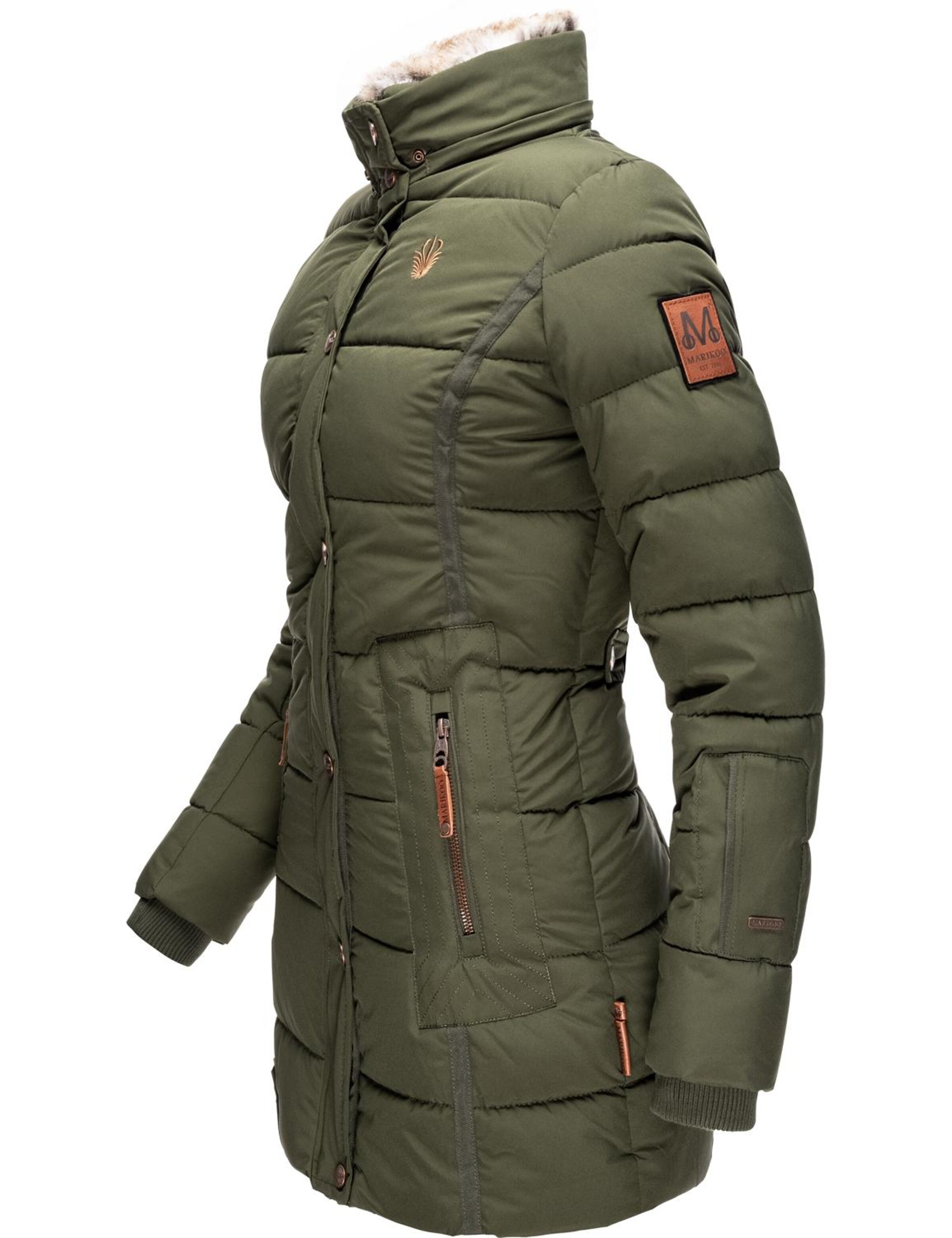 MARIKOO Talvemantel, värv roheline