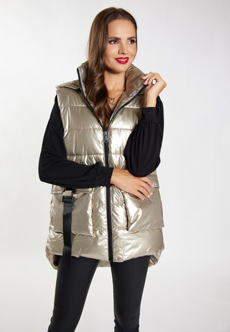 Gilet faina en beige : devant