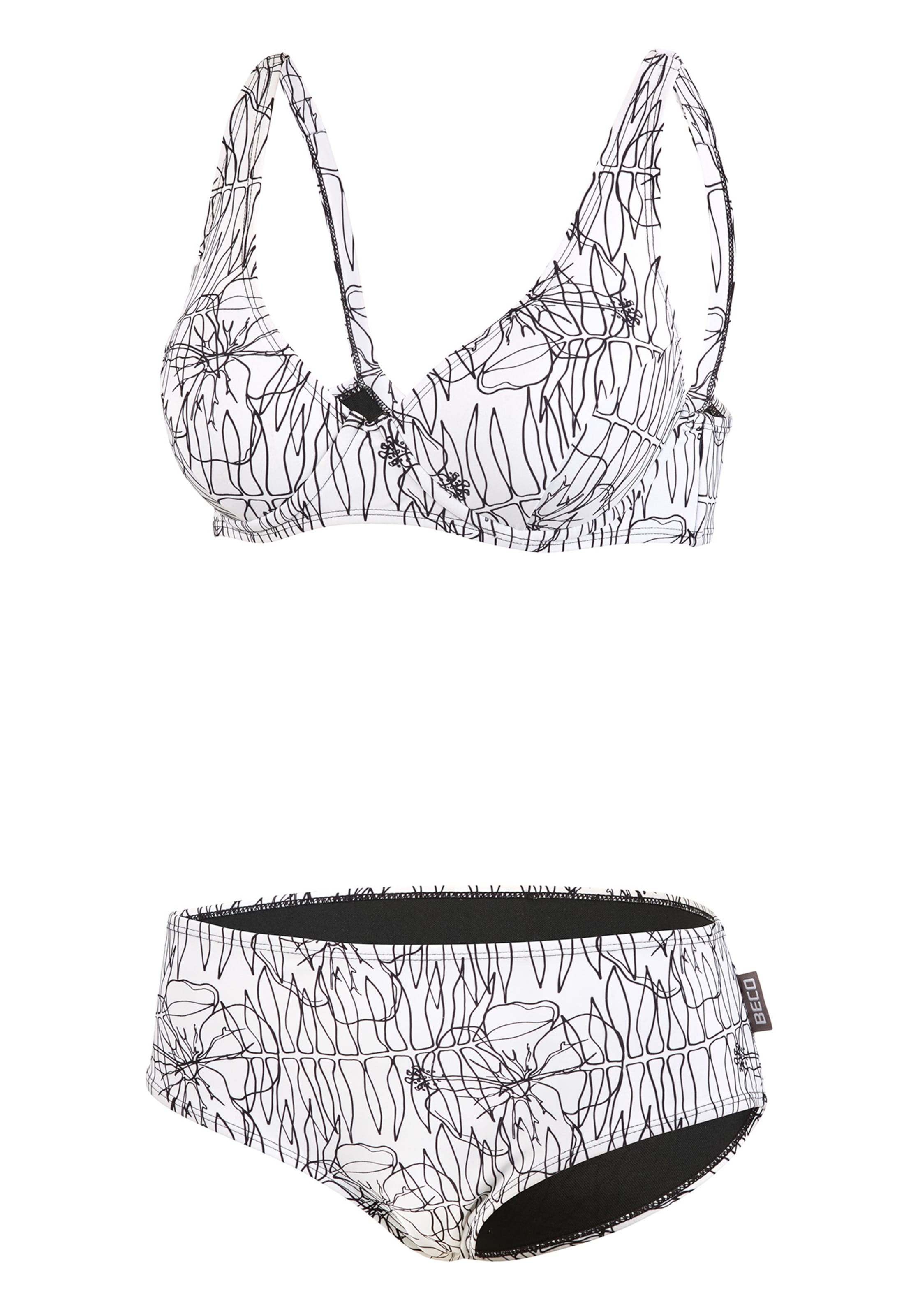 BECO the world of aquasports Bikini 'Flower Lines' in Wit