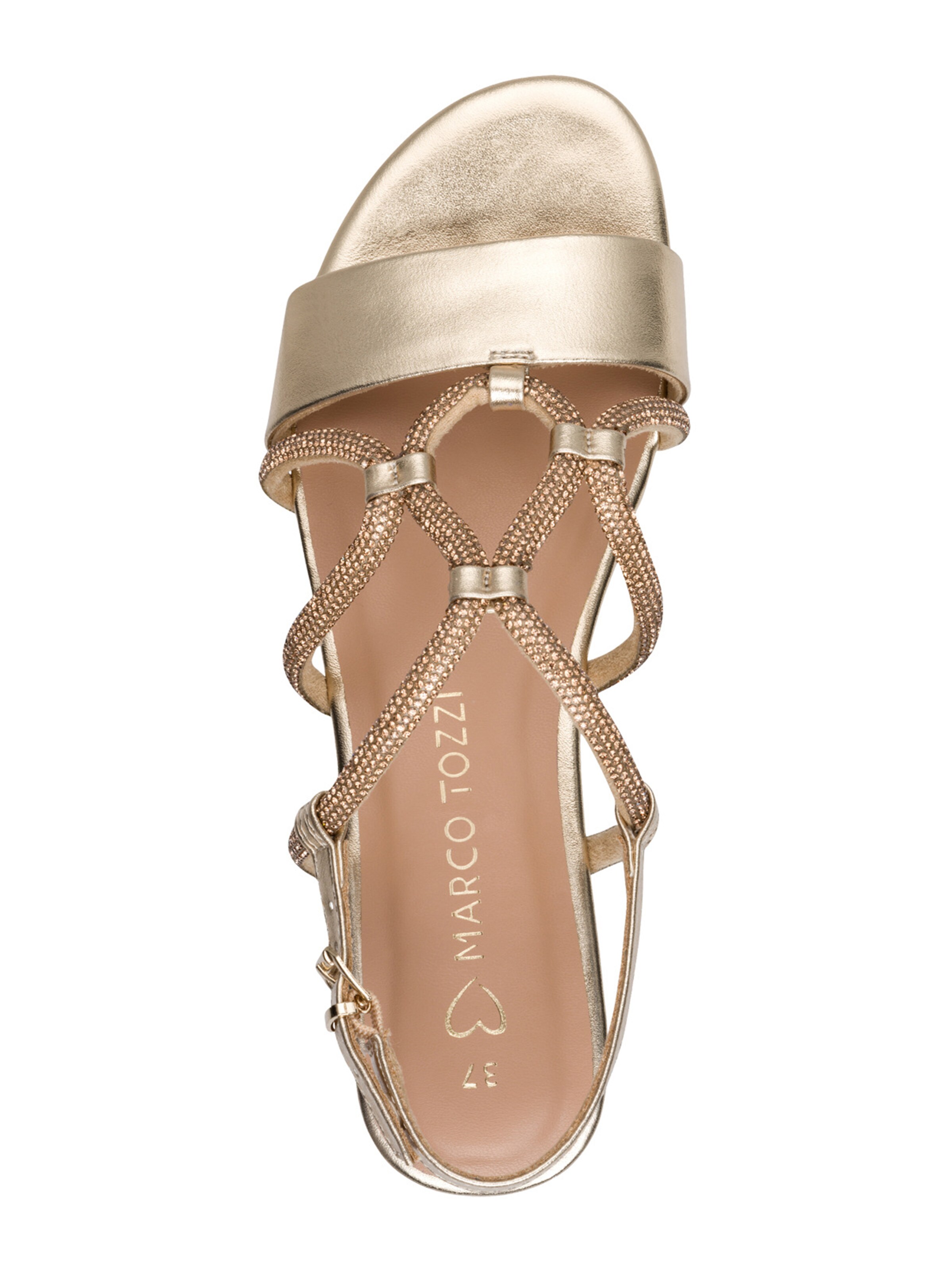 MARCO TOZZI Sandały z rzemykami w kolorze złoty