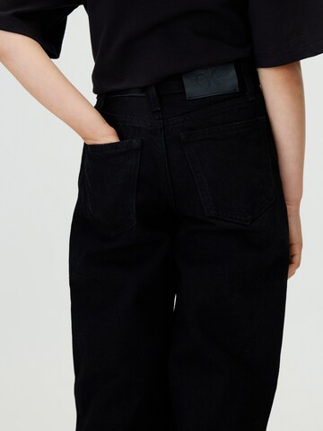 Calvin Klein JeansWide Leg/ Široke nogavice Traperice - crna boja