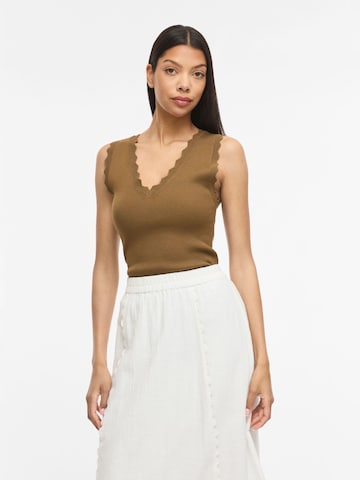 VILA Knitted top 'VISisi' in Brown: front