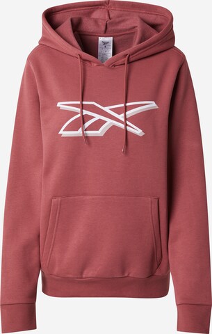 Sweat-shirt Reebok en rouge : devant